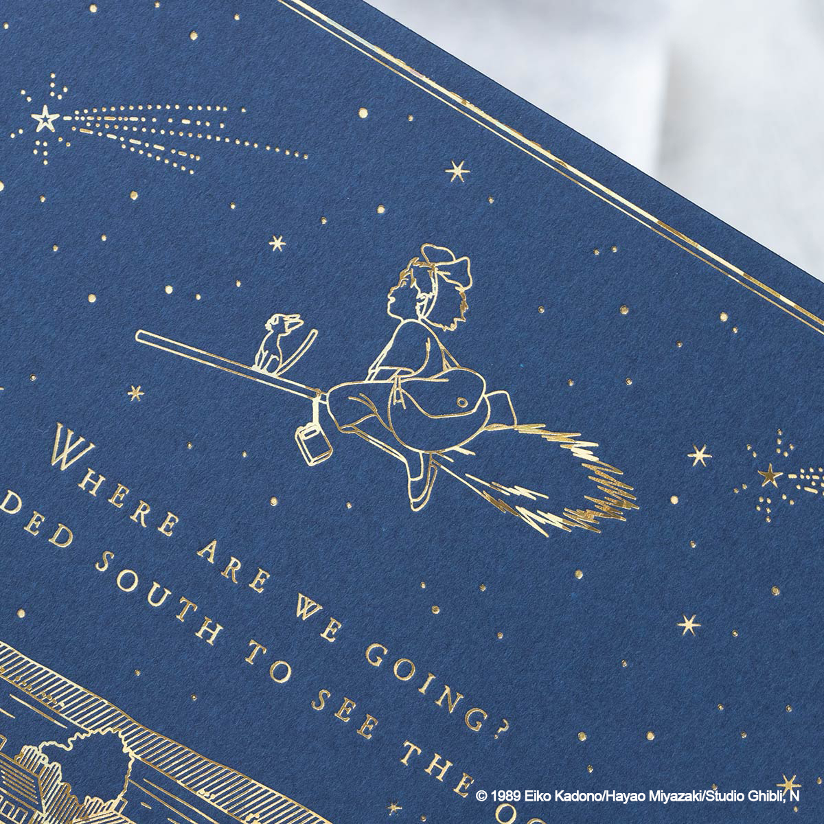 賀卡 魔女宅急便 夜空圖案